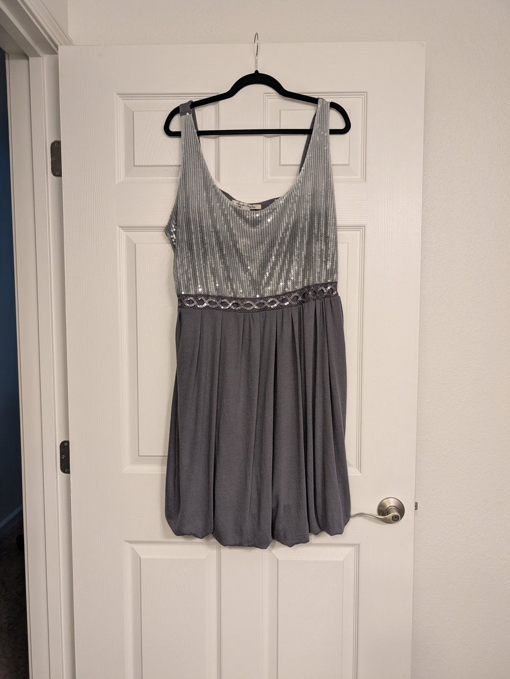 American Rag Silver and Gray Mini Dress